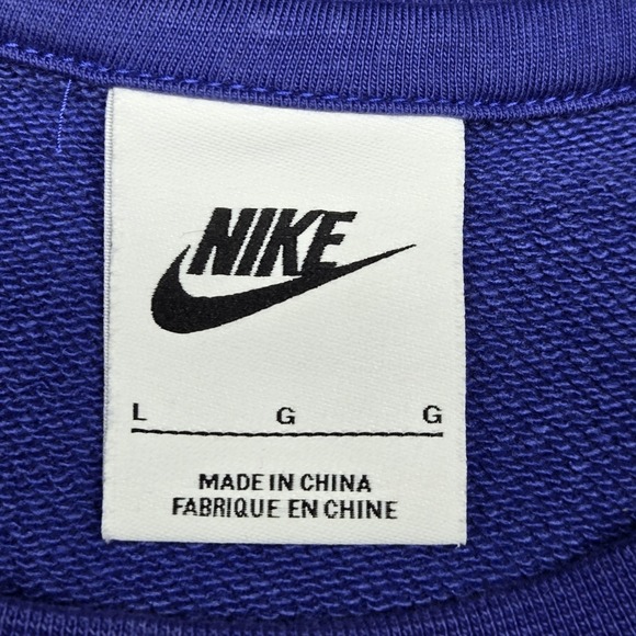 Nike Brasil Sweatshirt Mens Large Purple Crewneck Pullover Soccer Swoosh‎ Patch - Picture 11 of 16